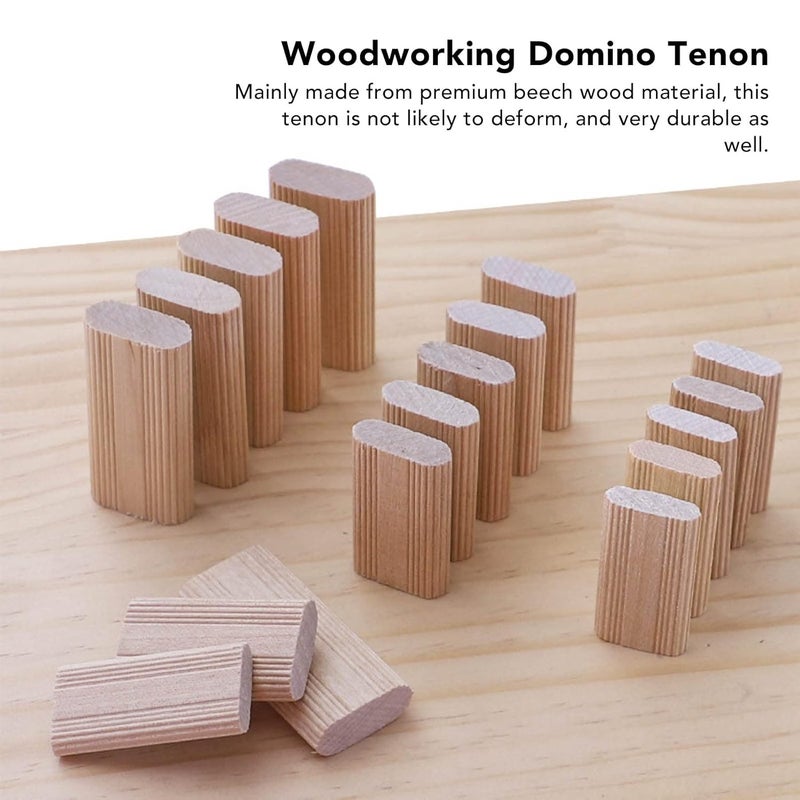 Naroote Wood Biscuits, 50Pack 8mm x 40mm Beechwood Loose Tenons Compatible with Domino Loose Tenons Joinery Systems, Domino Beech Tenons for Crafting Woodworking - Image 5